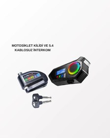 Resim Bluetooth 5.4 Kablosuz İnterkom+ Motor Disk Kilidi 