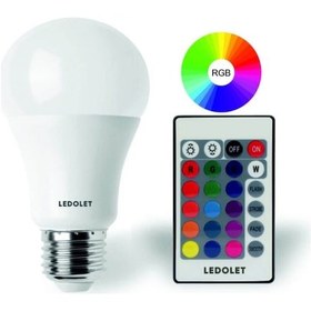 Resim Ledolet Kumandalı Renk Değiştiren 9W Rgb Led Ampul 