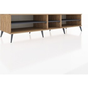 Resim Kronos Tv Ünitesi 3 Raflı 220x59x51 Çam-çam/antrasit Atlas Çam/antrasıt - Atlas Çam 