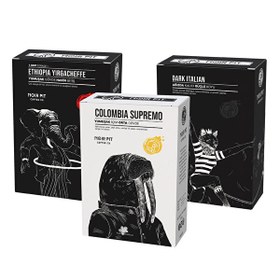 Resim Noir Pit Coffee Co. Colombia Supremo Dark Italian ve Ethiopia Çekirdek Kahve 3x250 G 