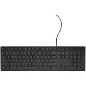 Resim Dell KB216-BK-INT, Siyah, USB Kablolu, Ingilizce, Multimedya Klavye 
