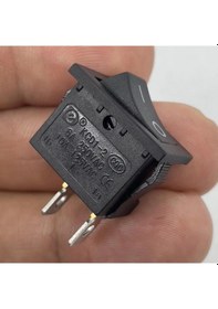 Resim Ic-124 Mini Işıksız Yaylı Anahtar 2p Off-mom Siyah 
