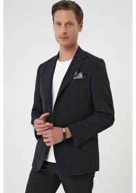 Resim Efor Comfort Fit Torba Cep Pötikare Gofre Kumaş Esnek Casual Lacivert Ceket C 669 Lacivert 