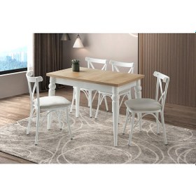 Resim Smart Masa, Bahar Çarpaz Sandalye, Dışbudak, 110x70 Açık Ceviz 