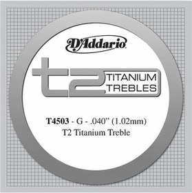 Resim D'addario T4503 Titanium Normal - Sol Tek Tel Klasik Gitar Tek Tel 