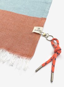 Resim Vibrant Parlak Çizgili Renkli Peştemal Mor, Charm Hediyeli 