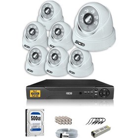 Resim IDS D-2028HD-SET7-500 7 Kameralı 1080P Full HD 5 MP Sony Lensli Kamera Seti - 2028 