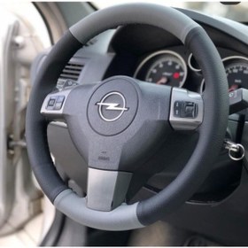 Resim Opel Corsa Çift Desen Deri Direksiyon Kılıfı 