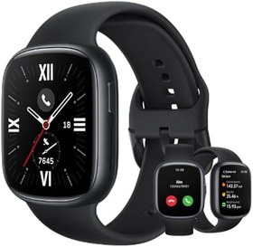 Resim HONOR WATCH4 akıllı saat, 1,75 inç AMOLED Şık Tasarım 60Hz 5ATM 451 mAh Pil 14 Gün Bluetooth Kullanım Süresi Arama 4GB ROM SİYAH 