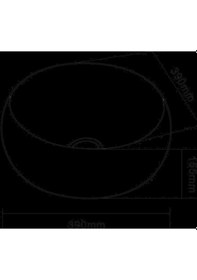 Resim Eva Banyo Lena E-5166L Tezgah Üstü Porselen Lavabo 