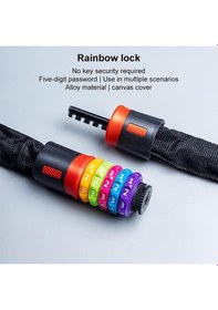 Resim Jokmae Taşınabilir Gökkuşağı Kod Kilidi Çok Renkli Çok Renkli 