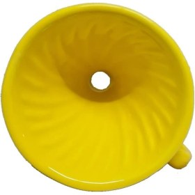 Resim Hubby Chef V60 02 Dripper Seramik Kahve Demleme Ekipmanı (Hardal Sarı) 