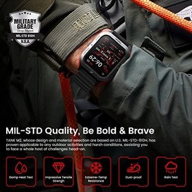 Resim KOSPET Erkekler için Akıllı Saat - iPhone ve iOS için Sağlam Akıllı Saat, 50 Gün Uzun Ömür, Bluetooth Cevap/Arama Yap, 1,85 inç Büyük HD Ekran, 70+ Spor Modu 