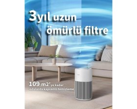 Resim Philips 109 M2 Kapsama Alanlı Wi-Fi Destekli Sessiz Hava Temizleyici Silentwings Teknolojisi Ile Havayı Virüslerden Akıllı Temizleyici +Hava Nemlendirici 