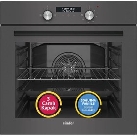 Resim Simfer SB8237 - T3655 - SD8705 Trend Dijital Silver 3'lü Ankastre Set 