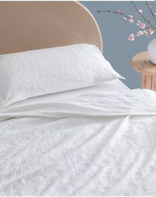 Resim Madame Coco Chantal King Size %100 Pamuk Yatak Örtüsü - Beyaz Beyaz 