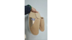 Resim Slipcat Unisex Ev Terliği Kaymaz Tabanlı Ribana Kumaş Konforlu Model Şık ve Konforlu Ev Içi Terlik Yarı Deri 