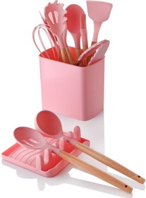 Resim Queen's Kitchen 13 Parça Bambu Tutacaklı Lüx Silikon Çeyiz Seti 