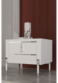 Resim Modalife Romeo Tek Çekmeceli Komodin - Duman Gri 