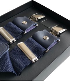 Resim Yage Lacivert 3,5 Cm Düz Pantolon Askısı 
