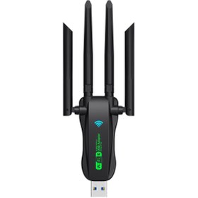 Resim TrkTech 4 Antenli Çift Bant Kablosuz Wireless Adaptörü USB 3.0 AX900+BT5.4 