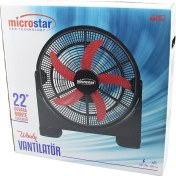 Resim Windy 22 Inç = 55CM Fan Vantilatör 2in1=masa Altı - Duvara Monte 180 Derece 3-Kademe Hız 5-Pls.kanat HC-1045 (5256) 