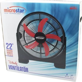Resim Windy 22 Inç = 55CM Fan Vantilatör 2in1=masa Altı - Duvara Monte 180 Derece 3-Kademe Hız 5-Pls.kanat HC-1045 (5256) 