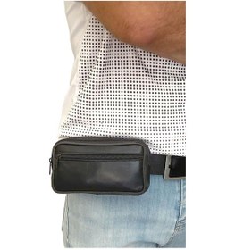 Resim Lederax Hakiki Deri Telefon Bölmeli Kemer Çantası 3 Bölmeli Yatay 