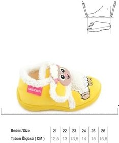 Resim Gezer Bebe Kız Çocuk Kışlık Cırtlı Ayarlanabilir Günlük Okul Kreş Panduf Ayakkabı GA2KBM.03362.00 