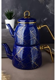 Resim Nishev Havana Serisi Emaye Çaydanlık Takımı - Lacivert 