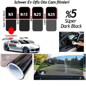 Resim Carub Cam Filmi Kutu 50Cmx6M Çizilmez Super Dark Black 