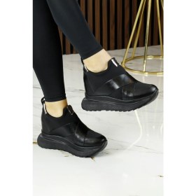 Resim Erkan Saçmacı Lopez Siyah Streç Gizli Dolgu Topuklu Günlük Ayakkabı 