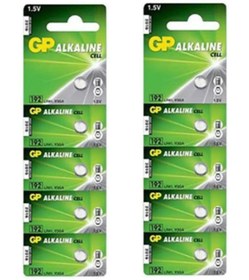 Resim GP 10 Adet Ag3 Lr41 392a Alkalin V3ga 5li Düğme Pil(192 SR 41 TERAZİ-SAAT-BASKÜL-GARAJ PİLİ) 