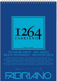 Resim Fabriano 1264 Mix Media Çok Amaçlı Eskiz Çizim Defteri 300 G A5 
