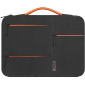Resim Xindoker 14" Su Geçirmez İş Dizüstü Çantası - Çok Katmanlı Koruma, Pu Sap, Siyah/gri/lacivert Seçenekli Laptop Çantası 