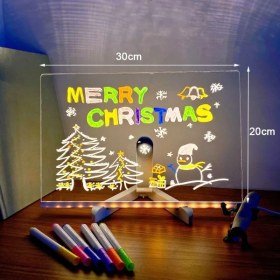 Resim Zenvia LED Aydınlatmalı Yazı ve Çizim Tahtası - Büyük Boy 30X20 cm (ZNV-5456) 