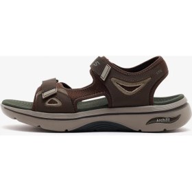 Resim Skechers Go Walk Arch Fit 2.0 Sandal Erkek Kahverengi Sandalet 229309 Brn 