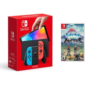 Resim Nintendo Switch OLED Yeni Nesil Konsol 64GB + Pokemon Legends Arceus Oyunlu Bundle 