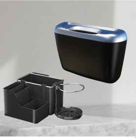 Resim Gateesat 2 Adet Araç Saklama Kutusu + Araç Çöp Kutusu Araç İçi Düzenleyici Aksesuar 