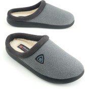 Resim Gezer Erkek Kışlık Peluşlu Rahat İç Taban PU Alt Taban Ev Bahçe Gondol Terlik 