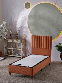 Resim Beehanem Bengü 90x190 Tek Kişilik Baza+başlık+yatak 3 Lü Set Krem 90 X 190 