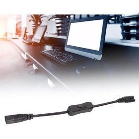 Resim Xindoker 0.3m Iec320 C8-c7 Anahtarlı Güç Uzatma Kablosu - Saf Bakır İletkenli, Islaklık Ve Ateş Direnci, Notebook/monitör Uyumlu 100-250v 