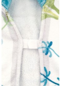 Resim Kapşonlu Çocuk Plaj Havlusu Jelly Turkuaz 