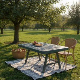 Resim OLİWA DECOR Katlanabilir Bahçe Masası 53x78x58 cm - Outdoor Foldable Side Table for Balcony, Garden & Patio 