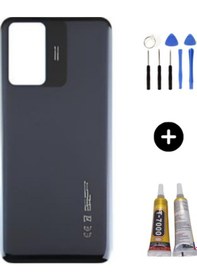Resim Redmi Note 12s Uyumlu Arka Pil Kapağı Siyah + Montaj Seti Çok Renkli 