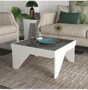 Resim Dekorister Mezzo Camlı Orta Sehpa Beyaz 