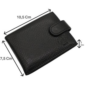 Resim Westpolo Hakiki Deri Bol Şeffaf Kart Bölmeli Patlı Unisex Kartlık - Siyah Siyah 
