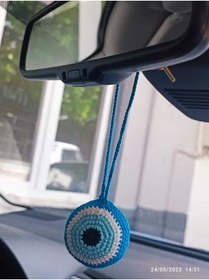 Resim Beyaz Zambaklar Kadın Kooperatifi Amigurumi Otomobil Süsü Nazar Boncuğu... Dikiz aynası süsü 