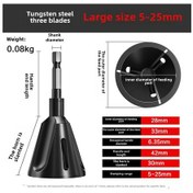 Resim Hombey Tungsten Çelik Köşe Yumuşatıcı, Vida Ve Somun Tıraşlama Aracı, Çok Amaçlı Kenar Düzeltici 5-25mm Büyük Boy, Kaliteli, Poşetli 