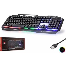 Resim Binbir Göz Bilgisayar Hadron HD863 Kablolu Oyuncu Klavye Metal LED Q Siyah 